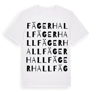 Fägerhall ordlek t-shirt – ekologisk bomull t-shirt från Pinshirt