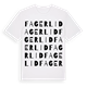 White t-shirt med Fagerlid ordlek t-shirt