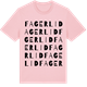 Pink Cotton t-shirt med Fagerlid ordlek t-shirt