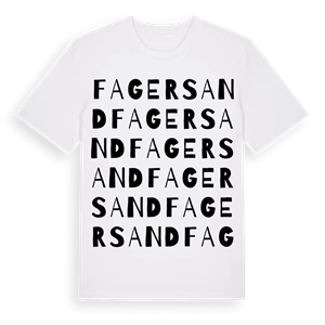 Fagersand ordlek t-shirt – ekologisk bomull t-shirt från Pinshirt