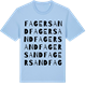 Blue Soul t-shirt med Fagersand ordlek t-shirt