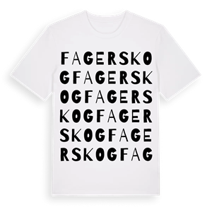 Fagerskog ordlek t-shirt – ekologisk bomull t-shirt från Pinshirt