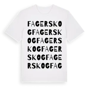 Fagerskog ordlek t-shirt – ekologisk bomull t-shirt från Pinshirt