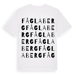 Fåglaberg ordlek t-shirt – ekologisk bomull t-shirt från Pinshirt