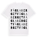 White t-shirt med Fåglaberget ordlek t-shirt