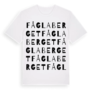 Fåglaberget ordlek t-shirt – ekologisk bomull t-shirt från Pinshirt