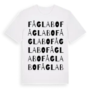 Fåglabo ordlek t-shirt – ekologisk bomull t-shirt från Pinshirt
