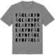 Mid Heather Gray t-shirt med Fåglaryd ordlek t-shirt