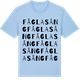 Blue Soul t-shirt med Fåglasång ordlek t-shirt