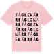 Pink Cotton t-shirt med Fåglekärr ordlek t-shirt