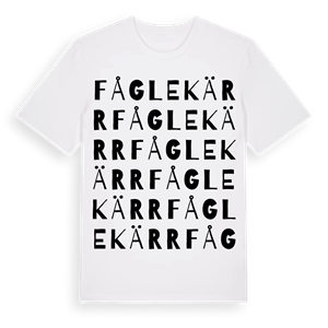 Fåglekärr ordlek t-shirt – ekologisk bomull t-shirt från Pinshirt