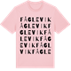 Pink Cotton t-shirt med Fåglevik ordlek t-shirt