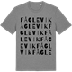 Mid Heather Gray t-shirt med Fåglevik ordlek t-shirt