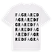 White t-shirt med Fagrared ordlek t-shirt