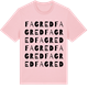 Pink Cotton t-shirt med Fagred ordlek t-shirt