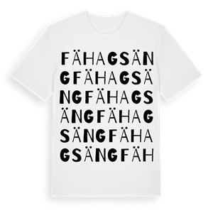 Fähagsäng ordlek t-shirt – ekologisk bomull t-shirt från Pinshirt