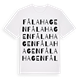White t-shirt med Fålahagen ordlek t-shirt