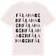 Vintage White t-shirt med Fålahagen ordlek t-shirt