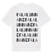 White t-shirt med Falalunnane ordlek t-shirt