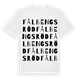 Fålbengsröd ordlek t-shirt
