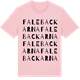 Pink Cotton t-shirt med Falebackarna ordlek t-shirt
