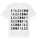White t-shirt med Fåleberg ordlek t-shirt