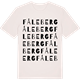 Vintage White t-shirt med Fåleberg ordlek t-shirt