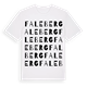 White t-shirt med Faleberg ordlek t-shirt