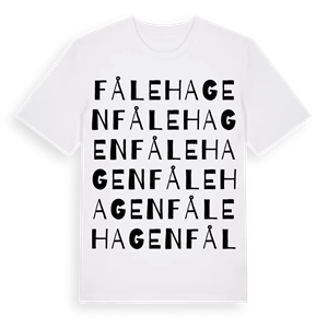 Fålehagen ordlek t-shirt – ekologisk bomull t-shirt från Pinshirt