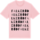 Pink Cotton t-shirt med Falkeröd ordlek t-shirt