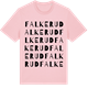 Pink Cotton t-shirt med Falkerud ordlek t-shirt