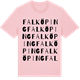 Pink Cotton t-shirt med Falköping ordlek t-shirt