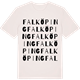 Vintage White t-shirt med Falköping ordlek t-shirt