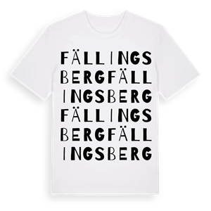 Fällingsberg ordlek t-shirt – ekologisk bomull t-shirt från Pinshirt