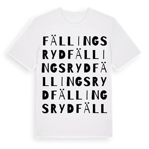 Fällingsryd ordlek t-shirt – ekologisk bomull t-shirt från Pinshirt