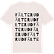 Vintage White t-shirt med Fälterud ordlek t-shirt