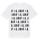 White t-shirt med Falun ordlek t-shirt
