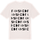 Vintage White t-shirt med Famshed ordlek t-shirt