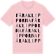 Pink Cotton t-shirt med Fåraklipporna ordlek t-shirt