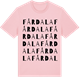 Pink Cotton t-shirt med Fårdala ordlek t-shirt