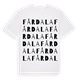 White t-shirt med Fårdala ordlek t-shirt