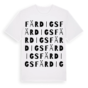 Färdigs ordlek t-shirt – ekologisk bomull t-shirt från Pinshirt
