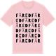 Pink Cotton t-shirt med Färed ordlek t-shirt