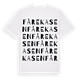 White t-shirt med Fårekasen ordlek t-shirt