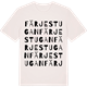 Vintage White t-shirt med Färjestugan ordlek t-shirt