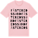 Pink Cotton t-shirt med Fästeredssund ordlek t-shirt