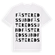 White t-shirt med Fästeredssund ordlek t-shirt