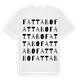 White t-shirt med Fattabo ordlek t-shirt