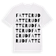 White t-shirt med Fatterud ordlek t-shirt