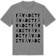 Mid Heather Gray t-shirt med Fävadet ordlek t-shirt
